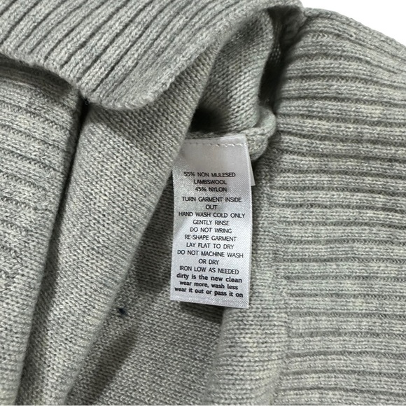 Toad & Co Plateau LS Crew Grey & Blush Striped Lambswool Nylon Mix Sweater Sz L - Picture 5 of 12